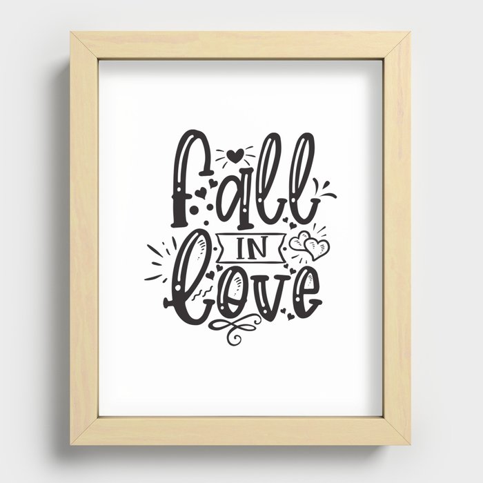 Fall In Love Recessed Framed Print