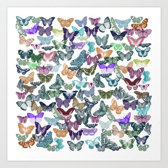 Butterfly Collage Art Print