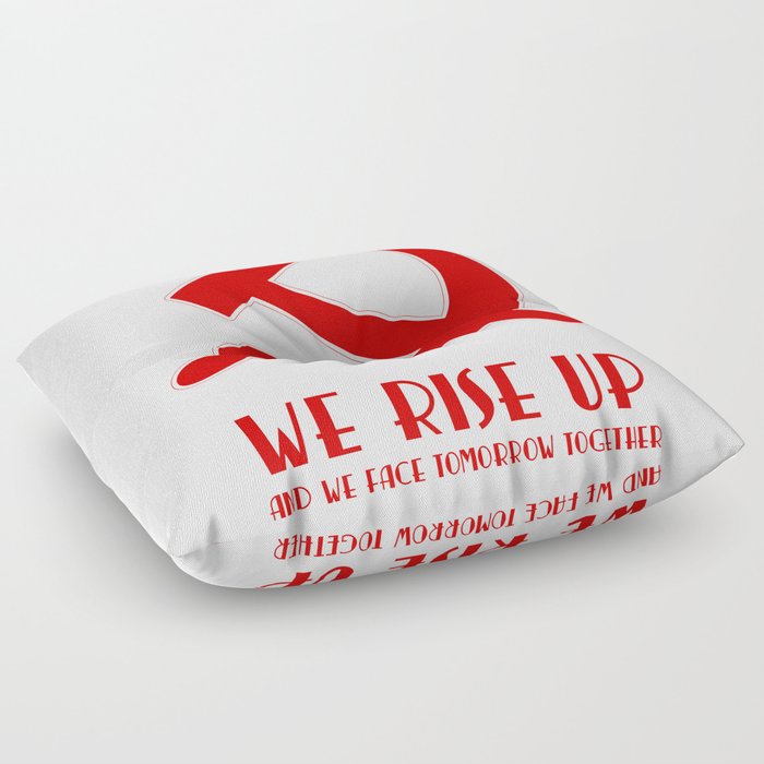We rise up hammer and sickle protest Floor Pillow