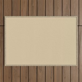 Light Buff Solid Color Accent Shade Matches Sherwin Williams Straw Harvest SW 7698 Outdoor Rug