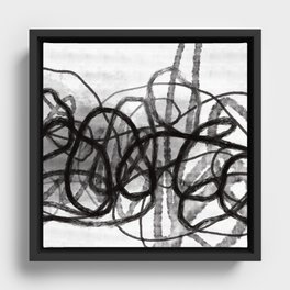Origins 24. Abstract Drawing.  Framed Canvas