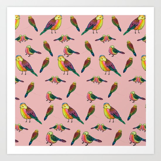 Cosmic Birds Art Print