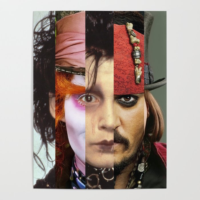 Faces Johnny Depp Poster