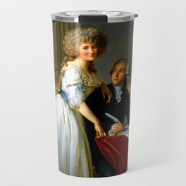 Jacques Louis David Portrait of Antoine Laurent Lavoisier and His Wife Travel Mug