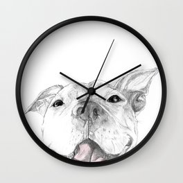 Whaddup :: A Pit Bull Smile Wall Clock