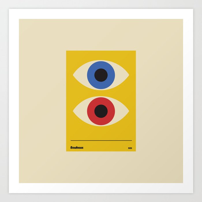 Bauhaus old remastered high resolution poster Print by Harbour | Society6
