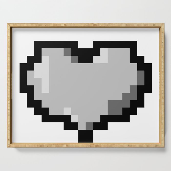 Pixel Heart 04 Serving Tray