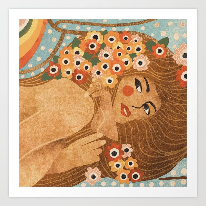 Klimt Lady Art Print
