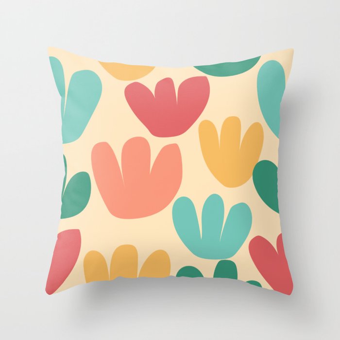 Colorful Bloom Throw Pillow