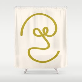 Big Grin \\ Chartreuse Line Shower Curtain