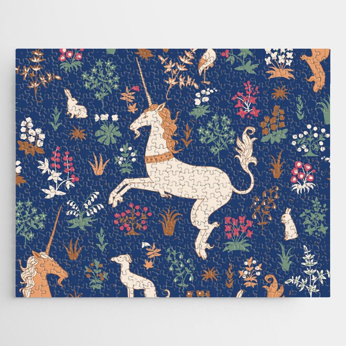 Magical Medieval Unicorn Forest Jigsaw Puzzle