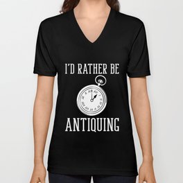 Antique Collector Antiquing Store Yard Sale V Neck T Shirt