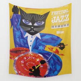 1994 Montreal Jazz Festival Cool Cat Poster No. 3 Gig Advertisement Wall Tapestry