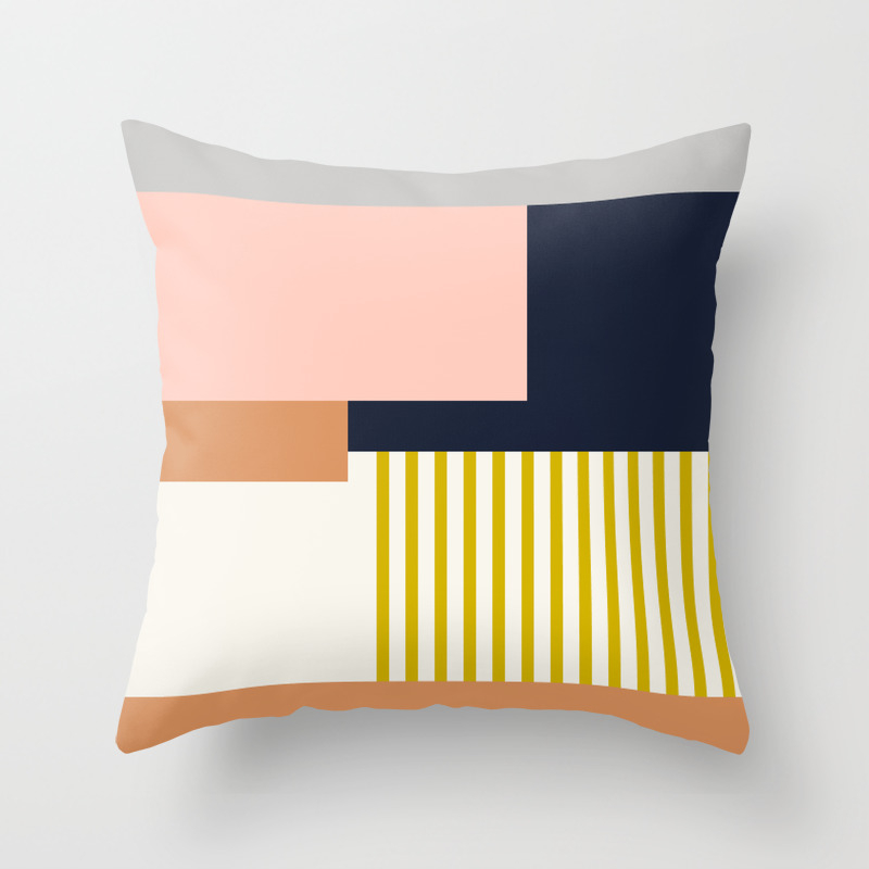 Sol Abstract Geometric Print In Multi Throw Pillow By Beckybailey1