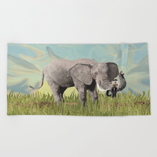 Monkeying Around the Trunk Beach Towel