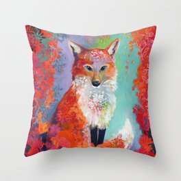 Fox Charming Throw Pillow