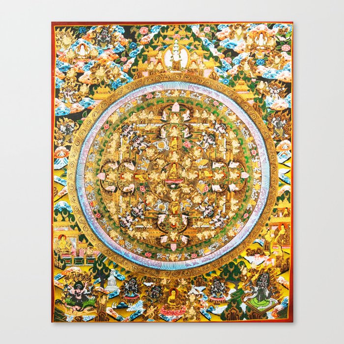 Buddhist Mandala 50 Buddhist Teachings Canvas Print