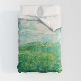 Green Wheat Fields, Auvers, 1890, Vincent van Gogh Comforter