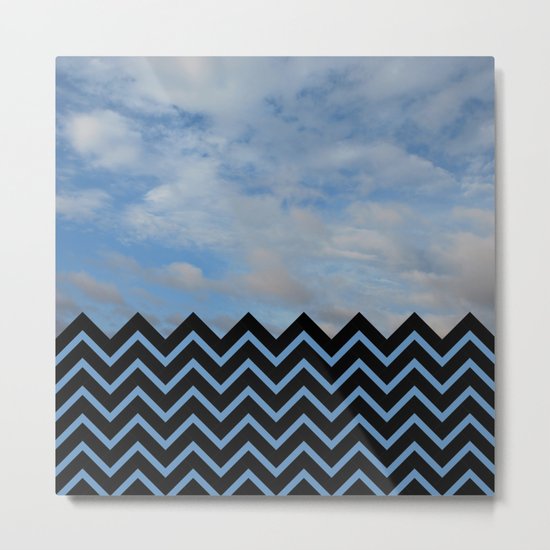 Sky & Chevrons Metal Print