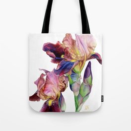 Watercolor Irises Tote Bag
