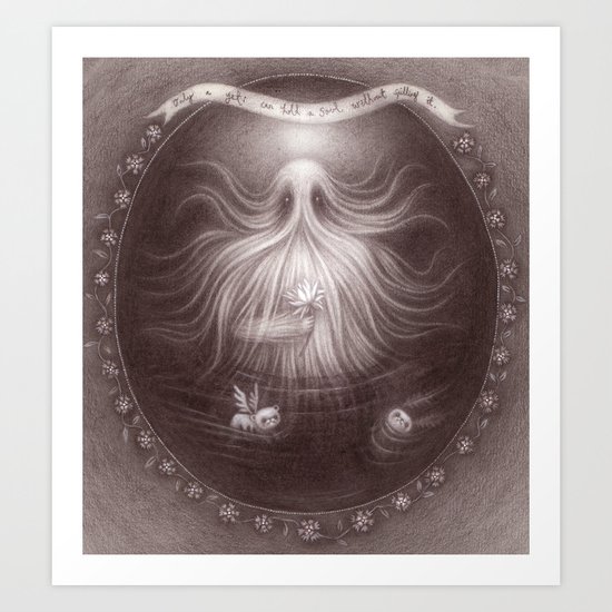 Friendly Yeti Art Print