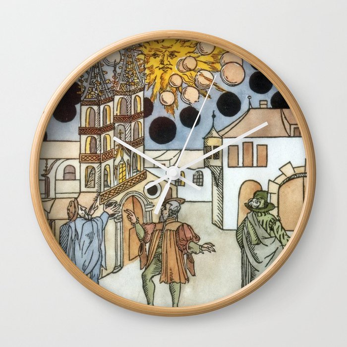 1566 celestial phenomenon over Basel Wall Clock