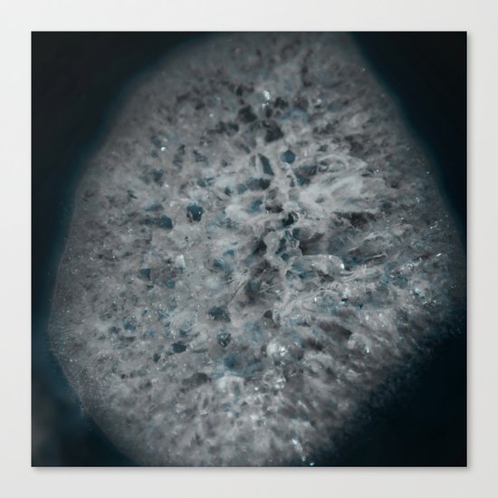 Blue and white agate Canvas Print