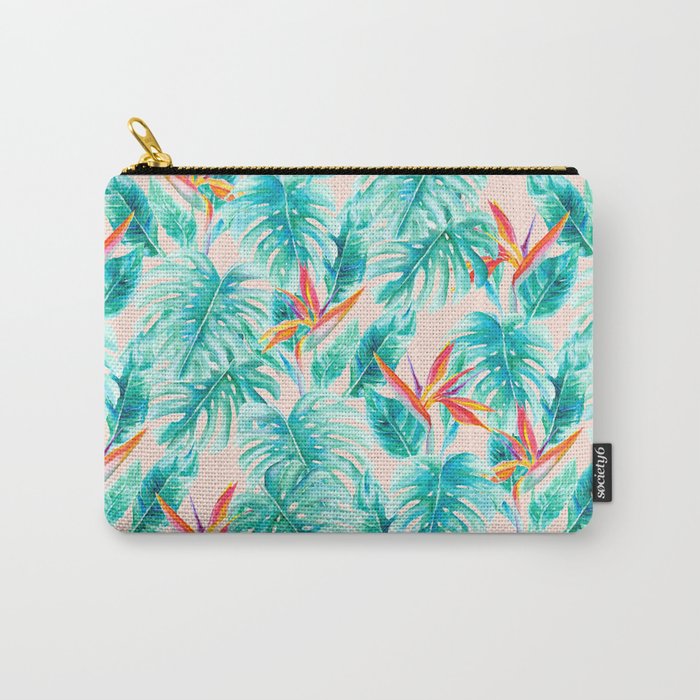 Tropical Paradise Pale Peach Carry-All Pouch