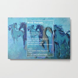 Wild Horses: Poem and Painting Metal Print | Horse, Poetry, Wildhorses, Wild Horse, Animal, Expressionism, Nature, Mare, Painting, Spirit 