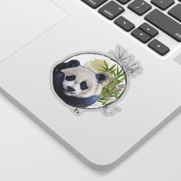 Cute panda with bamboo Sticker