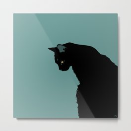Blue Cat Metal Print