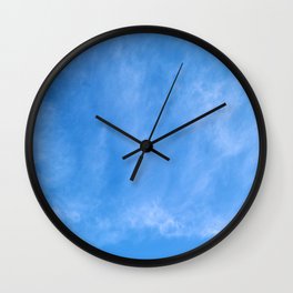 Blue Sky with Light Clouds Wall Clock