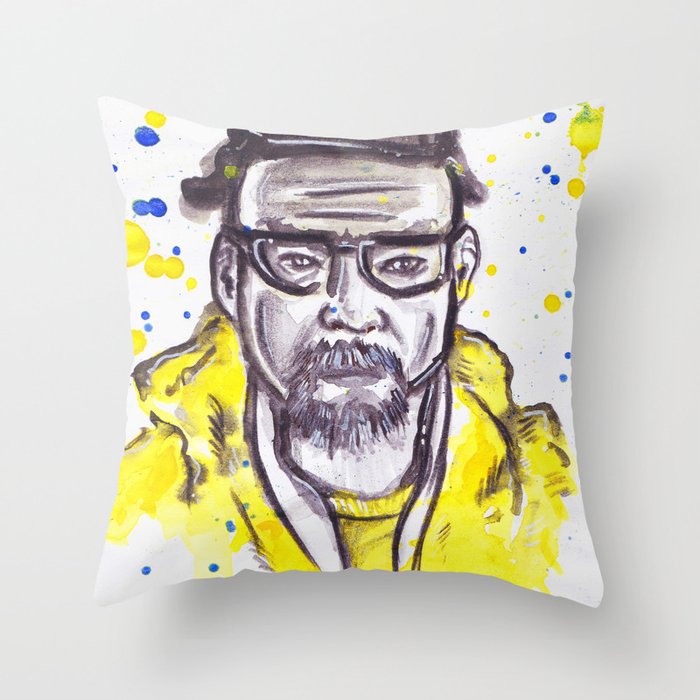 Breaking Bad Walter White Aka Heisenberg Watercolor Painting Throw