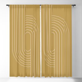 Oval Lines Abstract XXXVII Blackout Curtain