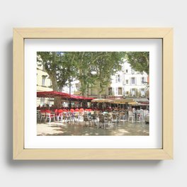 Cafe Life in Aix en Provence, France Recessed Framed Print