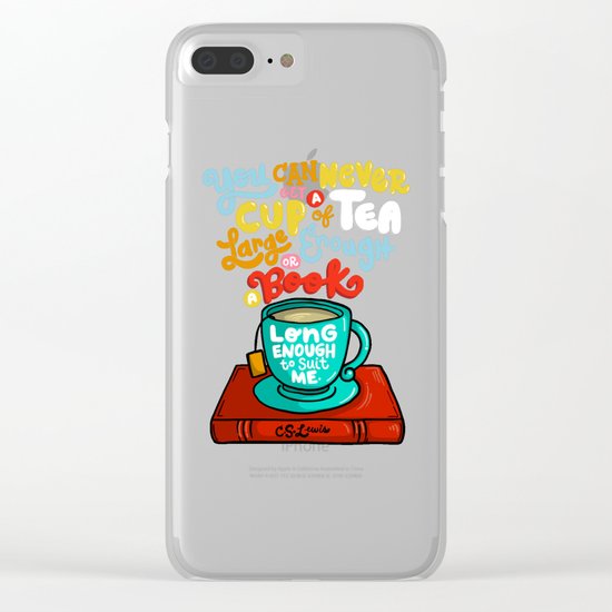 Tea & Books Clear iPhone Case