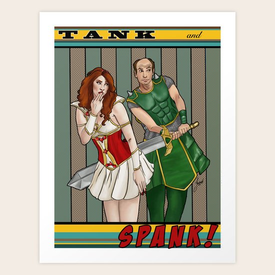 Tank and Spank Art Print