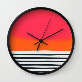 Sunset Ripples Wall Clock