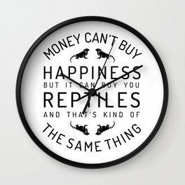 Happy luck reptile snake gift pet Wall Clock