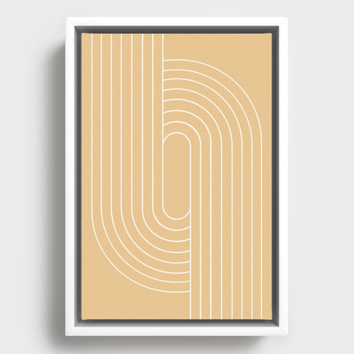 Oval Lines Abstract XXXIV Framed Canvas
