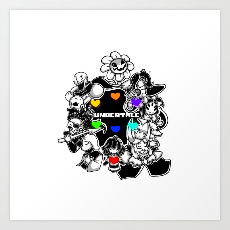 Undertale Character Art Print By Artself Society6