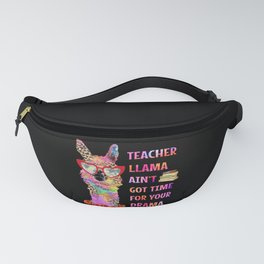 Funny teacher llama graphic design gifts Fanny Pack