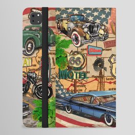 Vintage Route 66 poster.  iPad Folio Case