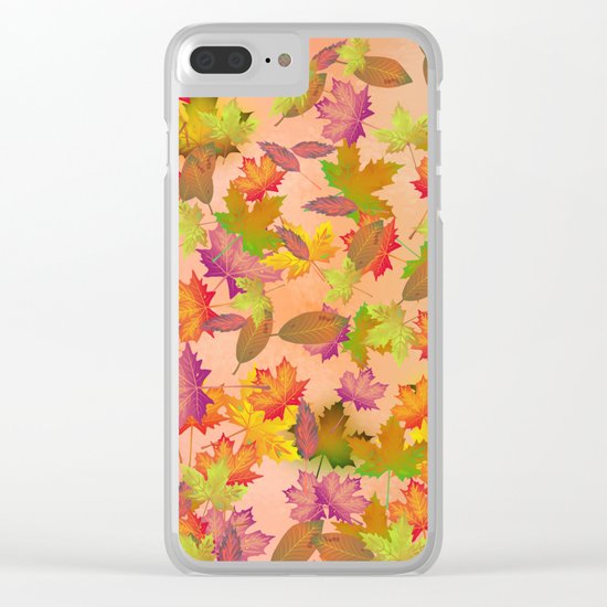 Autumn Leaves Clear iPhone Case
