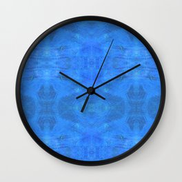 Aztec in blue Wall Clock