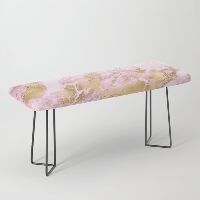 Pink & Gold Marble 06 Bench