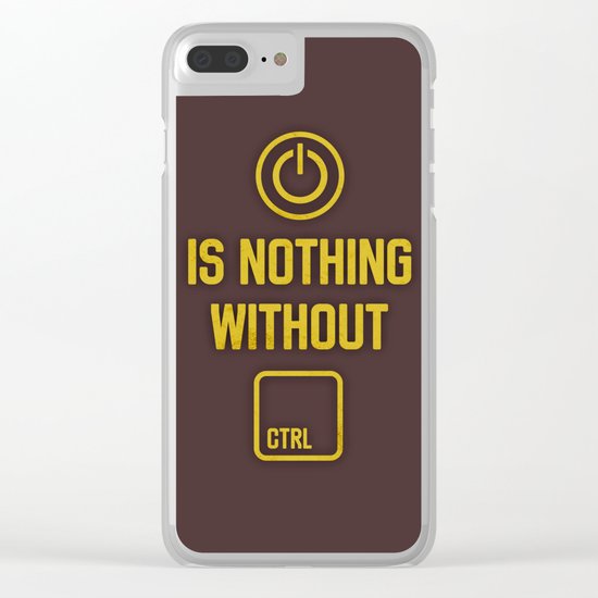 Power is nothing without Control Clear iPhone Case