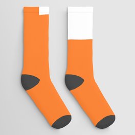 Letter F (White & Orange) Socks