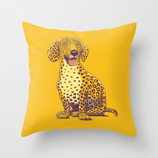 Take a Woof on the Wild Side! Throw Pillow