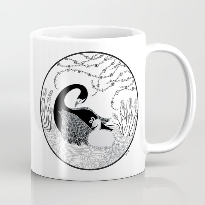 Black Swan and Moonlark Coffee Mug